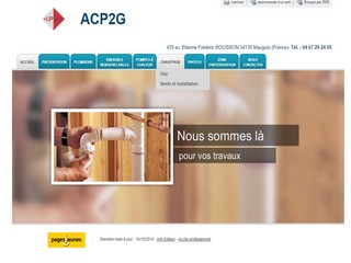 Aperçu visuel du site http://www.acp2g.fr/