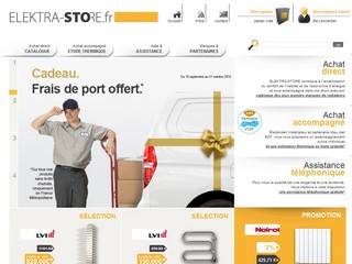 Aperçu visuel du site http://www.elektra-store.fr