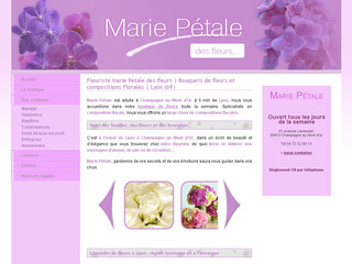 Aperçu visuel du site http://www.mariepetale-fleurs.fr