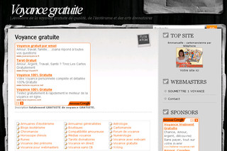 Aperçu visuel du site http://www.1voyance-gratuite.com