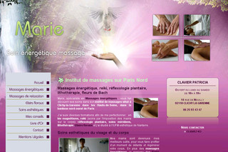 Aperçu visuel du site http://www.lessoinsdemariemassageenergetique.fr 