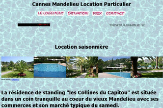 Aperçu visuel du site http://www.cannes-location-particulier.com