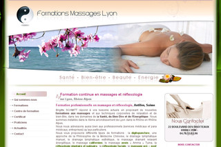 Aperçu visuel du site http://www.univers-formations-massages.com