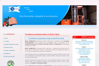 Aperçu visuel du site http://www.ideal-formation.fr