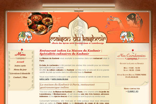 Aperçu visuel du site http://www.restaurant-paris-indien.com