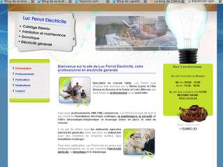 Aperçu visuel du site http://www.lucperrotelectricite.fr