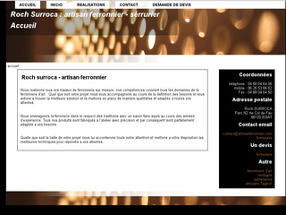 Aperçu visuel du site http://www.artisanferronnier.com