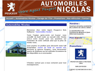 Aperçu visuel du site http://www.peugeot-automobiles-nicolas.fr