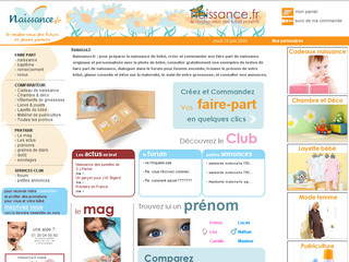 Aperçu visuel du site http://www.naissance.fr/