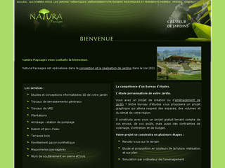 Aperçu visuel du site http://www.naturapaysages.com