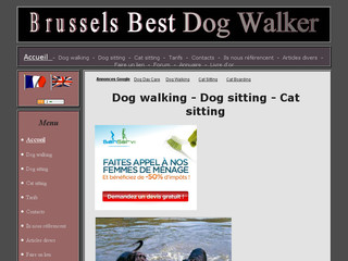 Aperçu visuel du site http://brusselsbestdogwalker.com