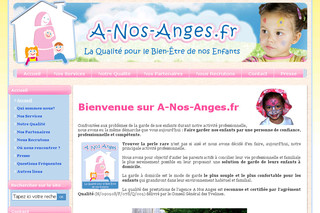 Aperçu visuel du site http://www.a-nos-anges.fr/