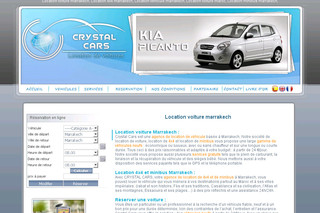 Aperçu visuel du site http://www.crystalcars-maroc.com