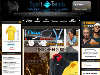 Aperçu visuel du site http://www.esprit-tennis.com