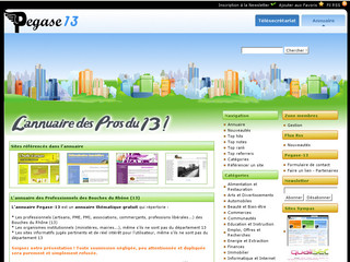 Aperçu visuel du site http://www.annuaire.pegase-13.fr