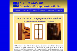 Aperçu visuel du site http://www.acf-menuiserie.com