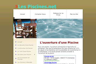 Aperçu visuel du site http://www.les-piscines.net