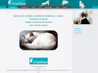 Aperçu visuel du site http://www.chatdom.fr