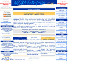 Aperçu visuel du site http://www.agora-entreprise.com