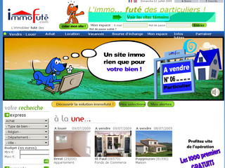 Aperçu visuel du site http://www.immofute.com