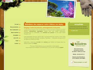 Aperçu visuel du site http://www.lesboissieres-espacesverts.fr