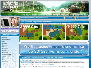 Aperçu visuel du site http://www.lapiscinenaturelle.com
