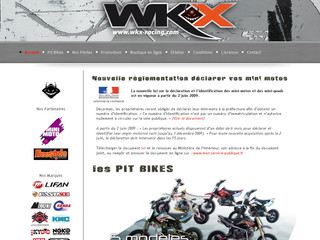 Aperçu visuel du site http://www.wkx-racing.com