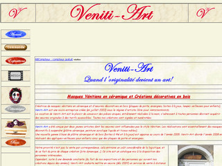 Aperçu visuel du site http://www.veniti-art.com