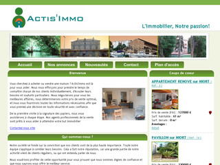 Aperçu visuel du site http://www.actisimmo.fr