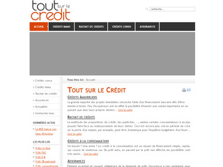 Aperçu visuel du site http://www.toutsurlecredit.fr