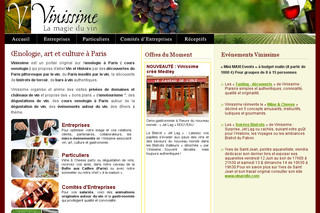 Aperçu visuel du site http://www.vinissime.fr
