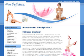 Aperçu visuel du site http://mon-epilation.fr