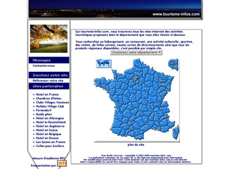Aperçu visuel du site http://www.tourisme-infos.com