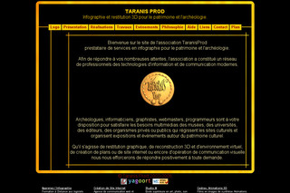 Aperçu visuel du site http://www.taranisprod.net/