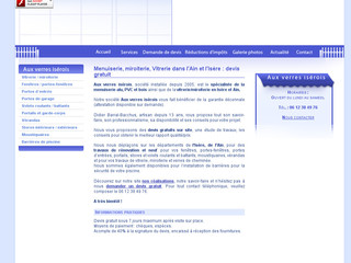 Aperçu visuel du site http://www.aux-verres-iserois.fr