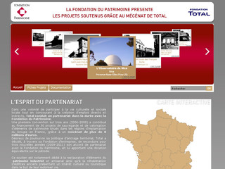 Aperçu visuel du site http://fondation-patrimoine.fondation-total.org/