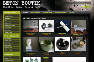 Aperçu visuel du site http://www.betonboutik.com