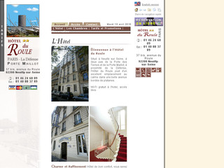 Aperçu visuel du site http://www.hotelduroule.com