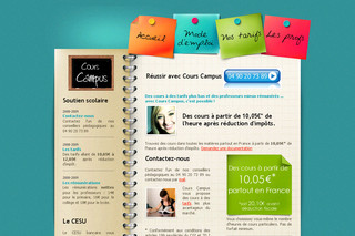Aperçu visuel du site http://www.cours-campus.fr