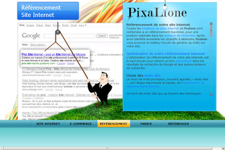 Aperçu visuel du site http://referencement-site-internet.pixalione.com