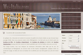 Aperçu visuel du site http://www.my-italia.com