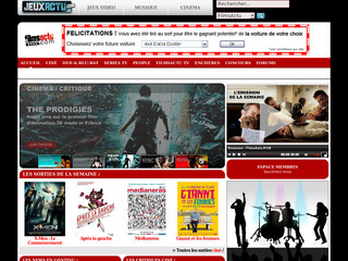 Aperçu visuel du site http://cinema.jeuxactu.com/