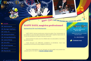 Aperçu visuel du site http://www.magic-happydays.com