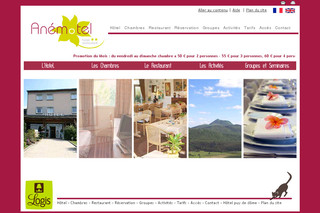 Aperçu visuel du site http://www.hotel-anemotel.com