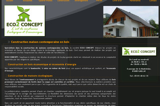 Aperçu visuel du site http://www.eco2concept.com