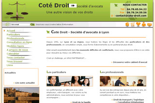 Aperçu visuel du site http://www.cote-droit.com/