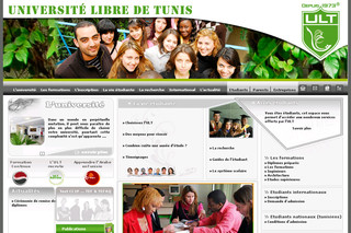 Aperçu visuel du site http://www.ult-tunisie.com