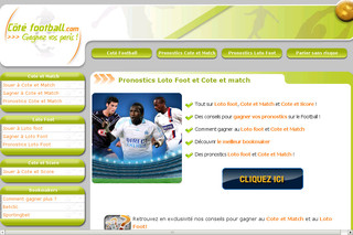 Aperçu visuel du site http://www.cote-football.com/