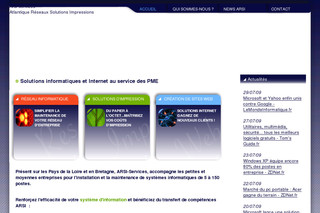 Aperçu visuel du site http://www.arsi-services.fr