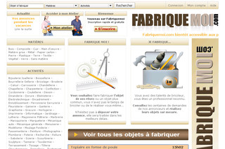 Aperçu visuel du site http://www.fabriquemoi.com